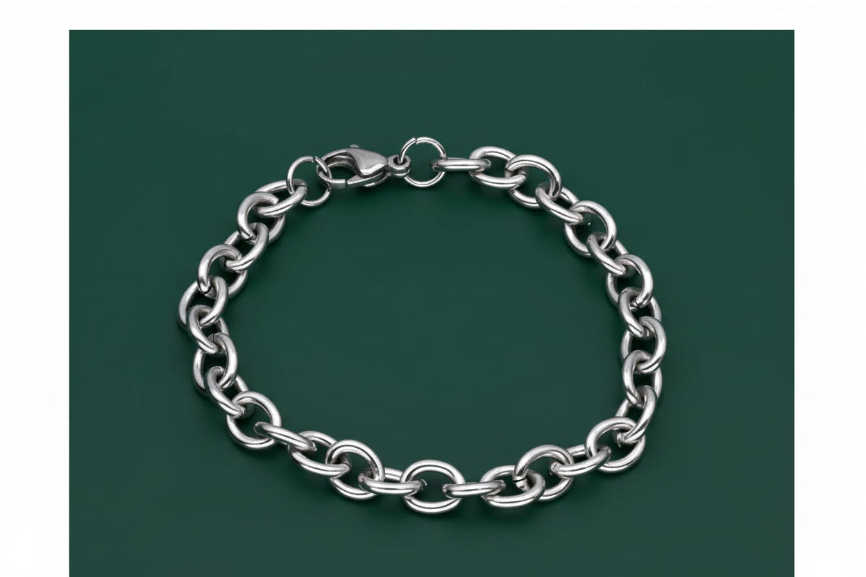 Titanium Charm Hip Hop Cuban Chain Bracelet - Unisex