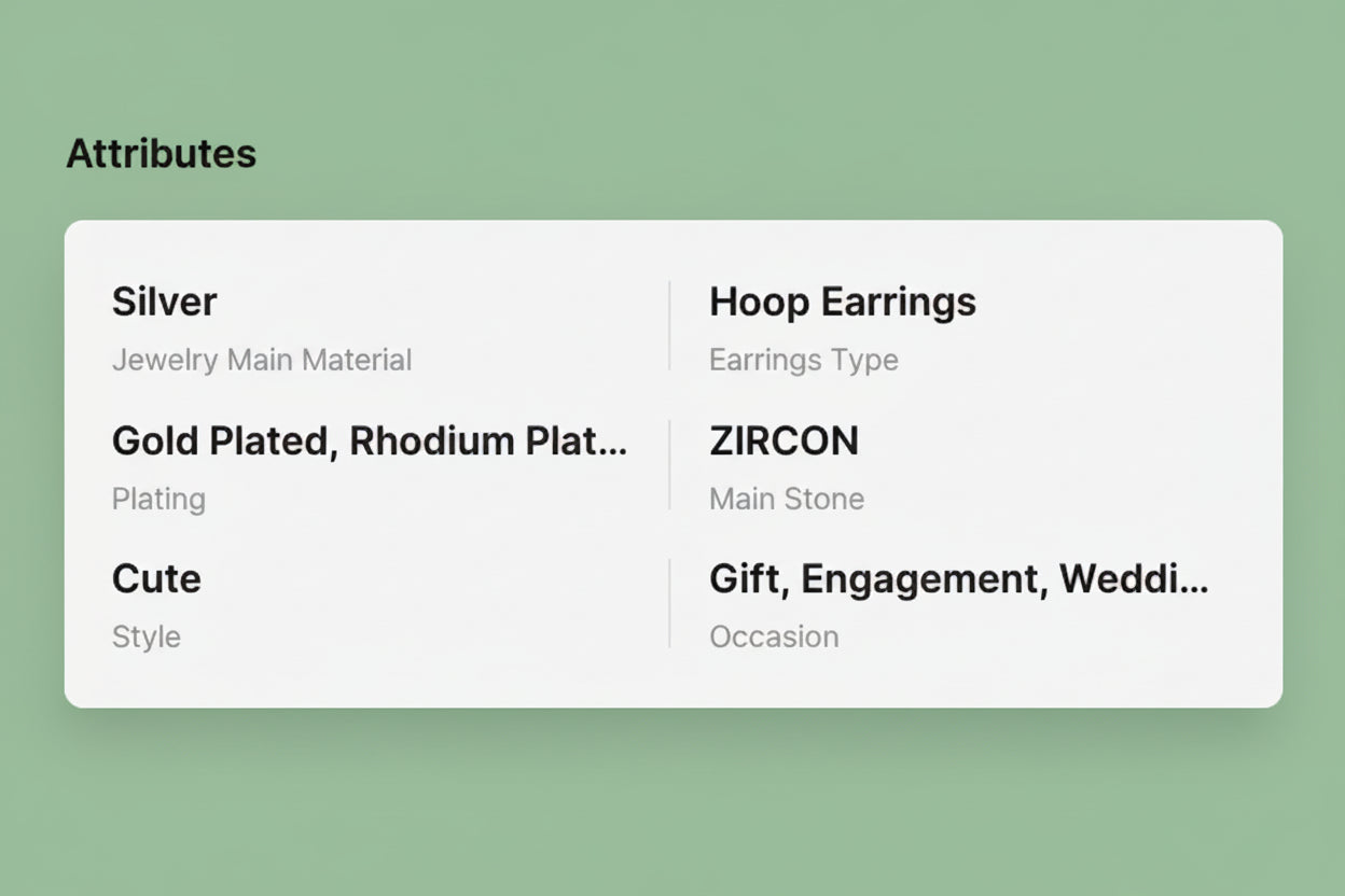 925 Sterling Silver Gold Geometric Tassel Zircon Hoop Earrings